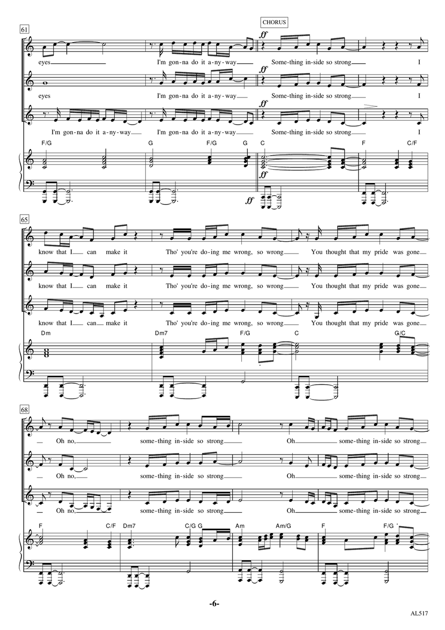 (something Inside) So Strong Women's Choir scores gallery preview page 6