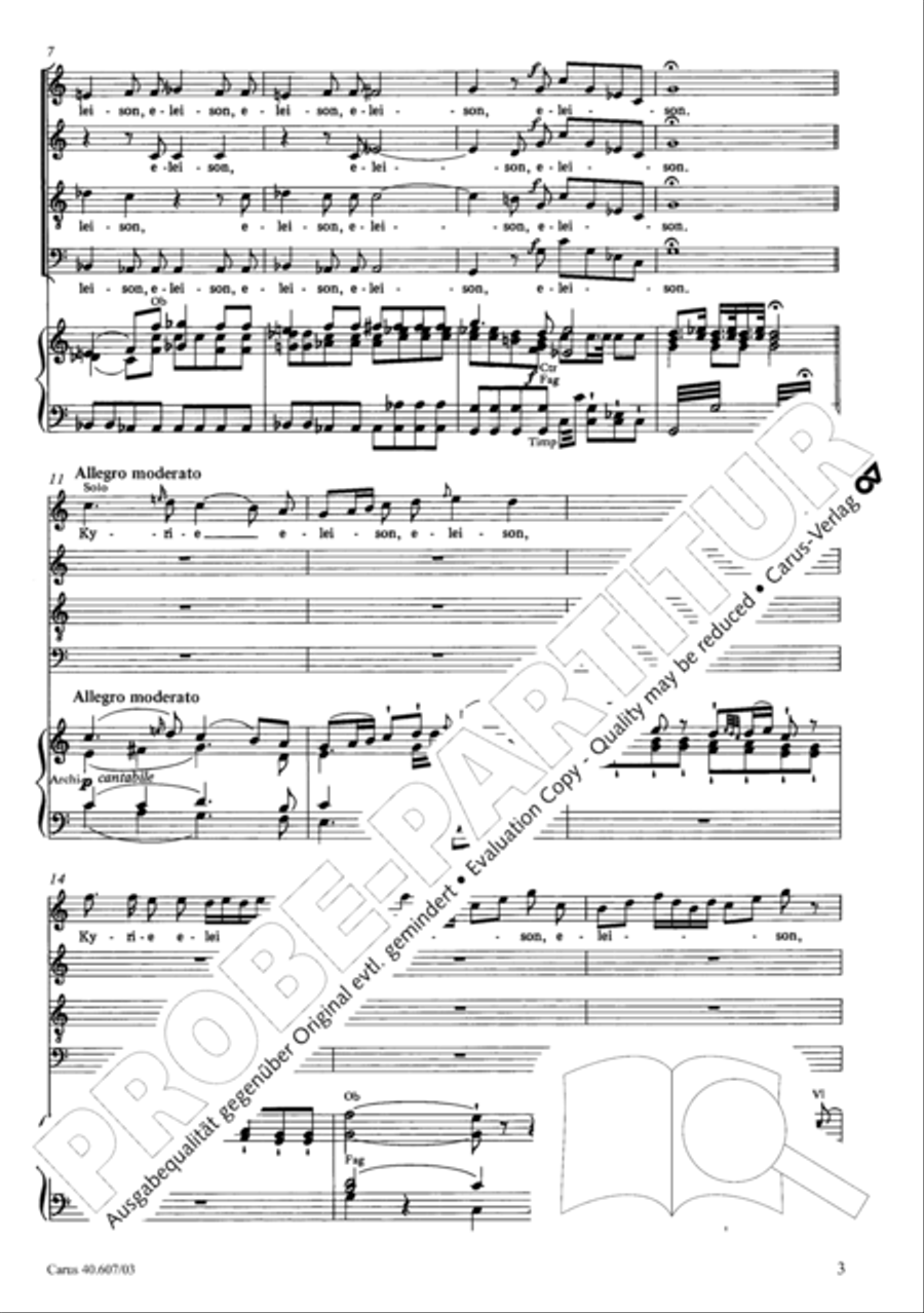 Mass in time of war (Missa in tempore belli) 4-Part scores gallery preview page 10