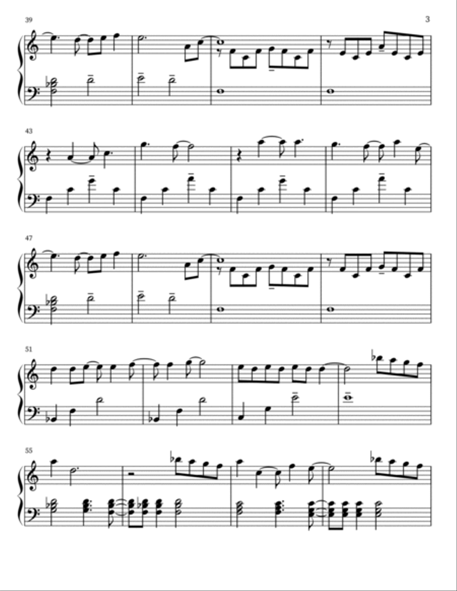 Cover Me In Sunshine Piano Solo scores gallery preview page 3