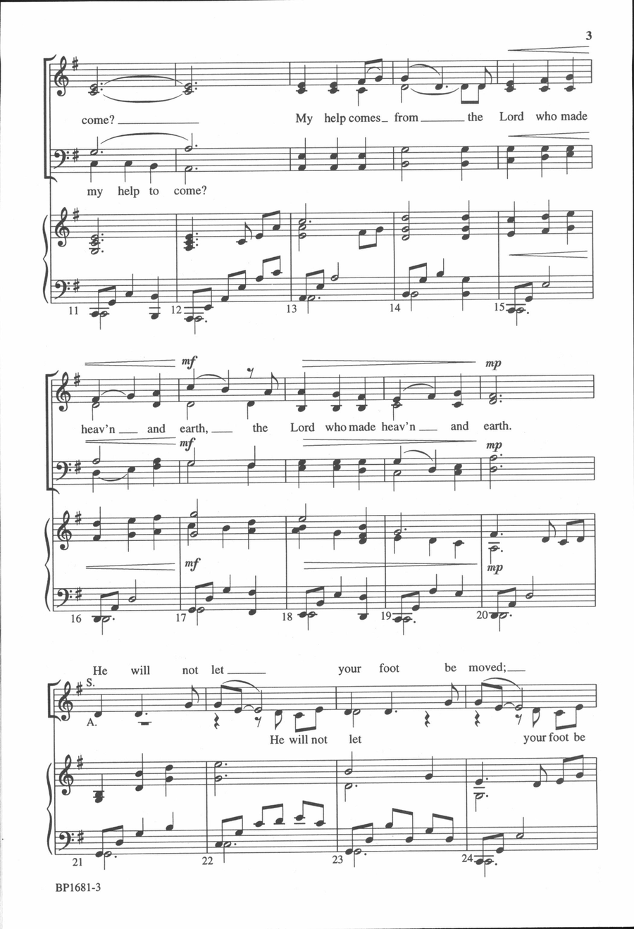 Psalm 121 4-Part scores gallery preview page 3