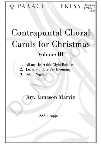 Contrapuntal Choral Carols for Christmas, Volume III