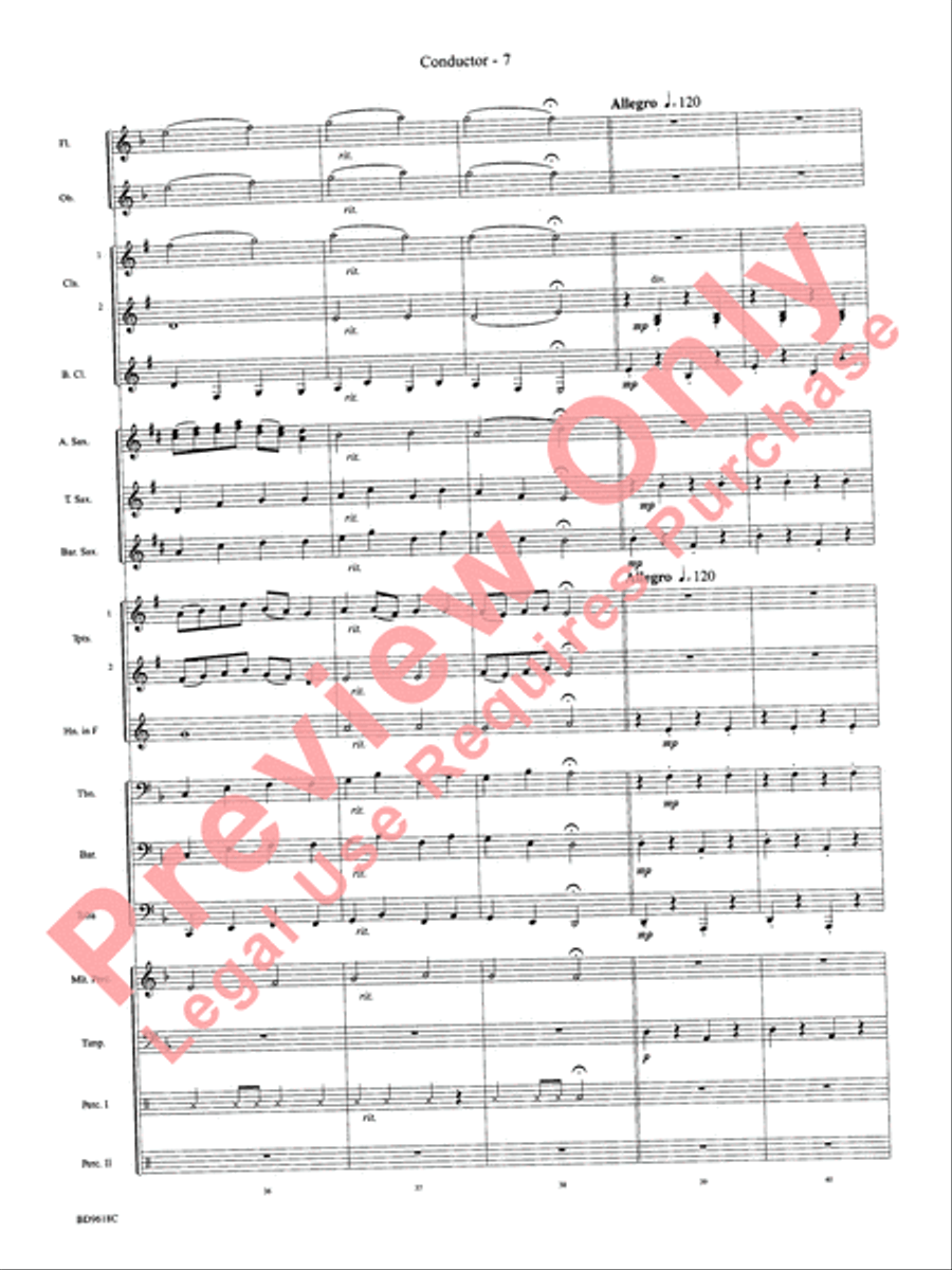 Hatikvah Concert Band scores gallery preview page 10