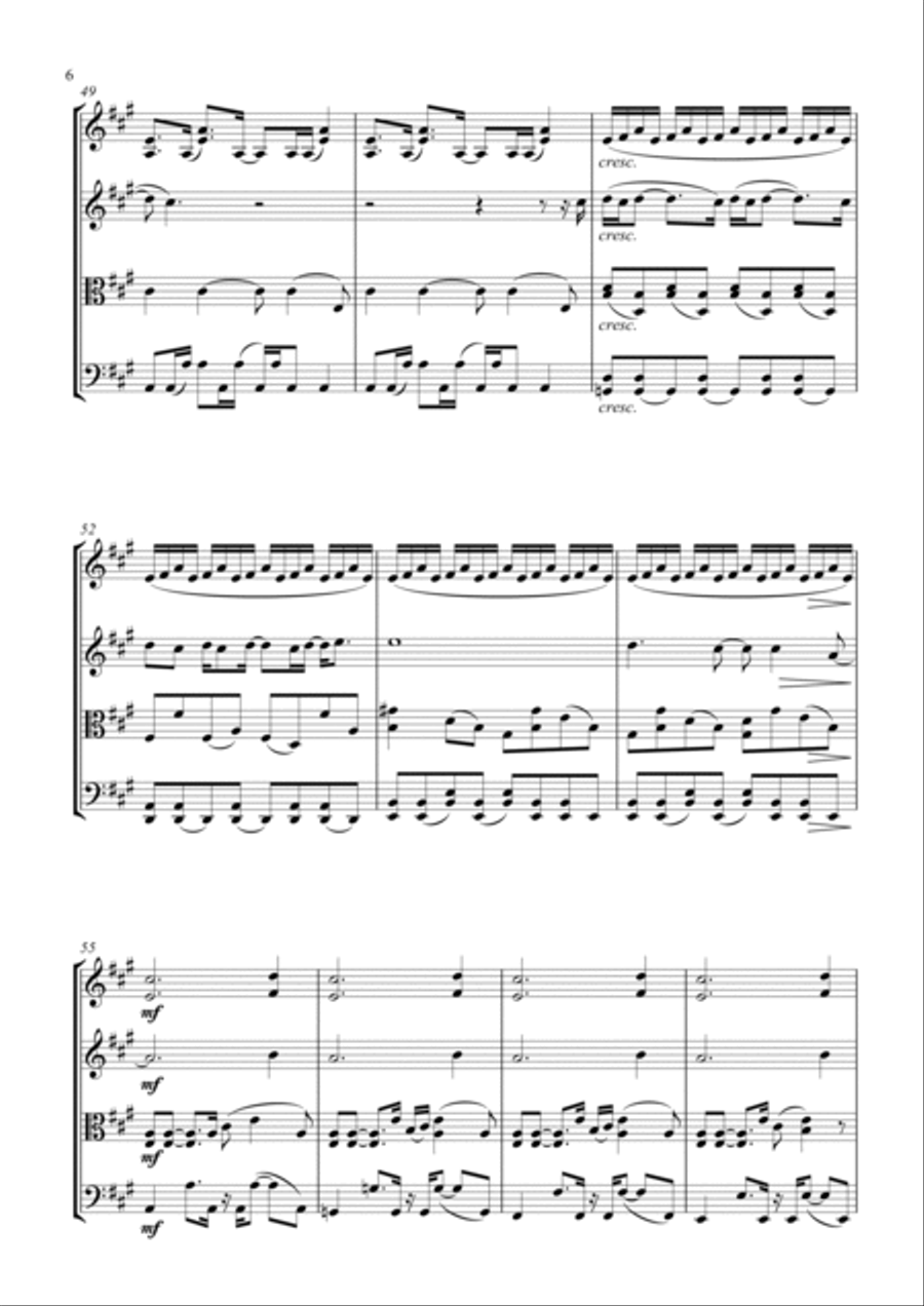 Champagne Supernova String Quartet scores gallery preview page 6