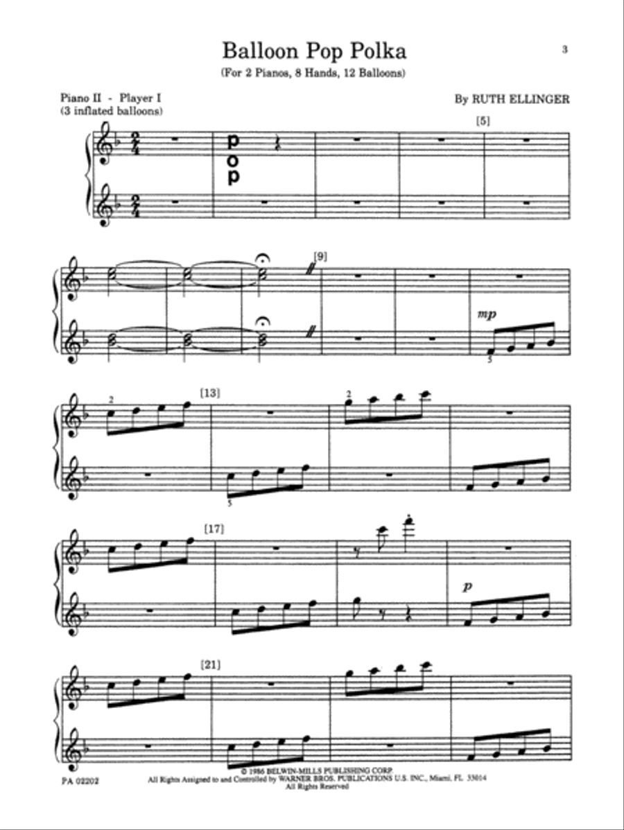 Balloon Pop Polka Small Ensemble scores gallery preview page 5