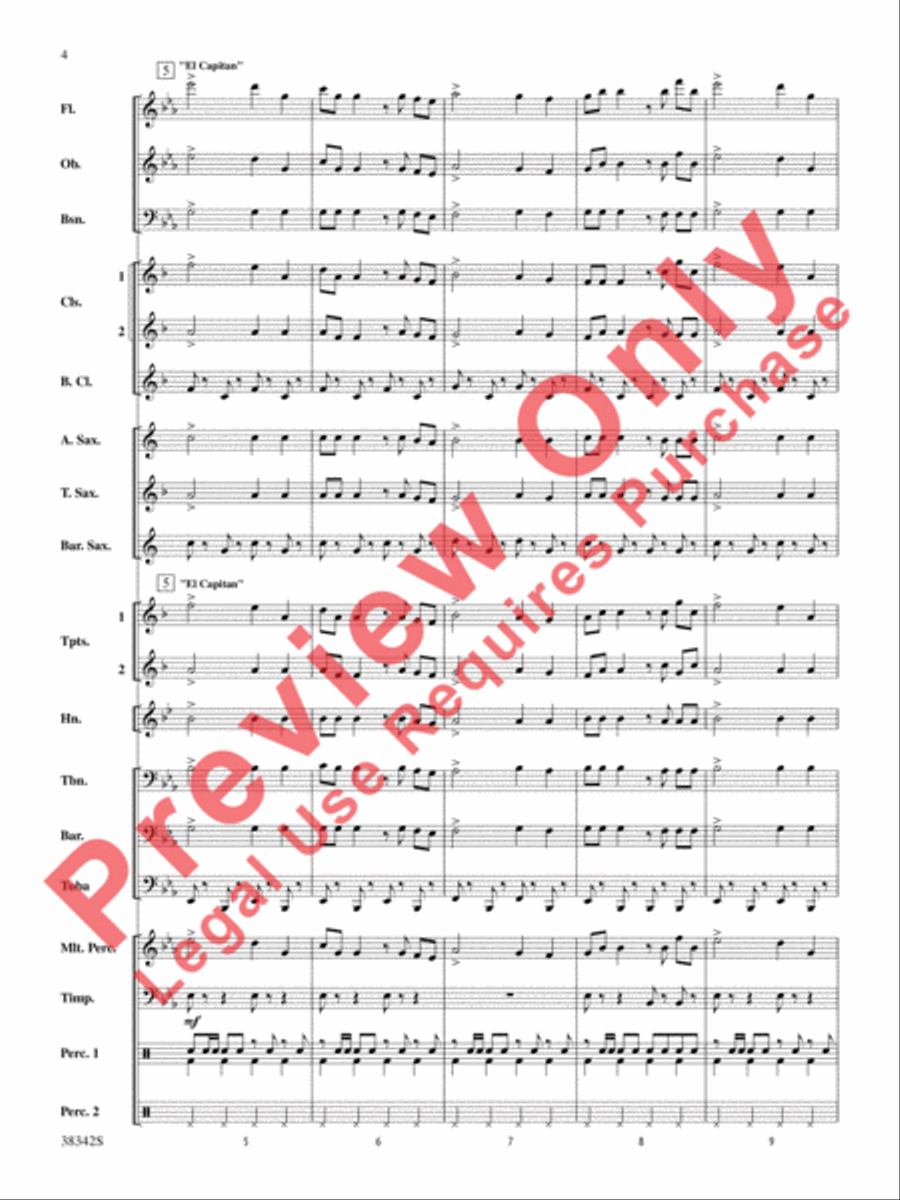 Sousa Classics Concert Band scores gallery preview page 5