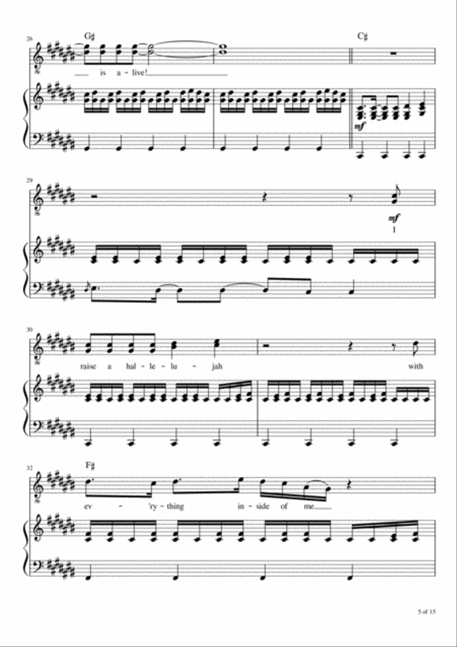 Raise A Hallelujah Voice scores gallery preview page 6