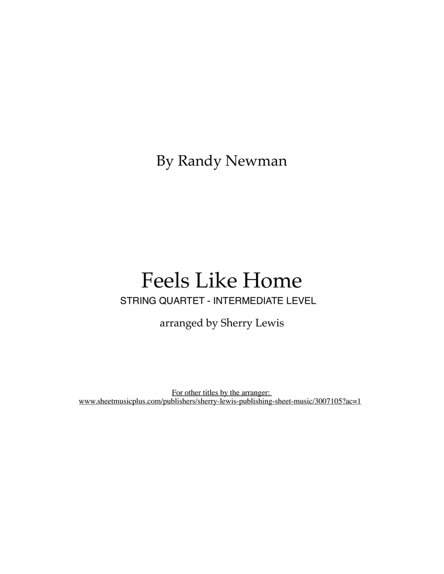 Feels Like Home String Quartet scores gallery preview page 2