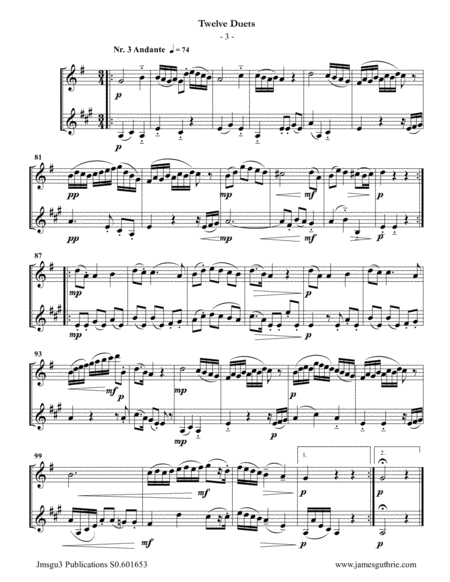 Mozart: 12 Duets K. 487 for Flute & Clarinet image number null