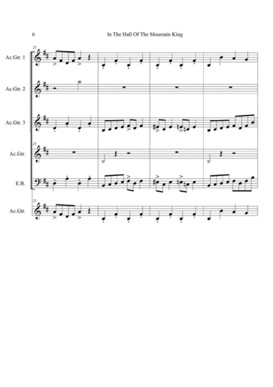 In the Hall of the Mountain King Chamber Music scores gallery preview page 6