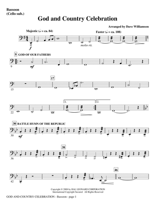 God And Country Celebration (Medley) - Keyboard String Reduction