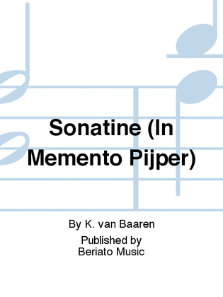 Sonatine (In Memento Pijper)