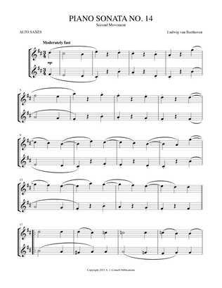 Piano Sonata No. 14, Second Movement