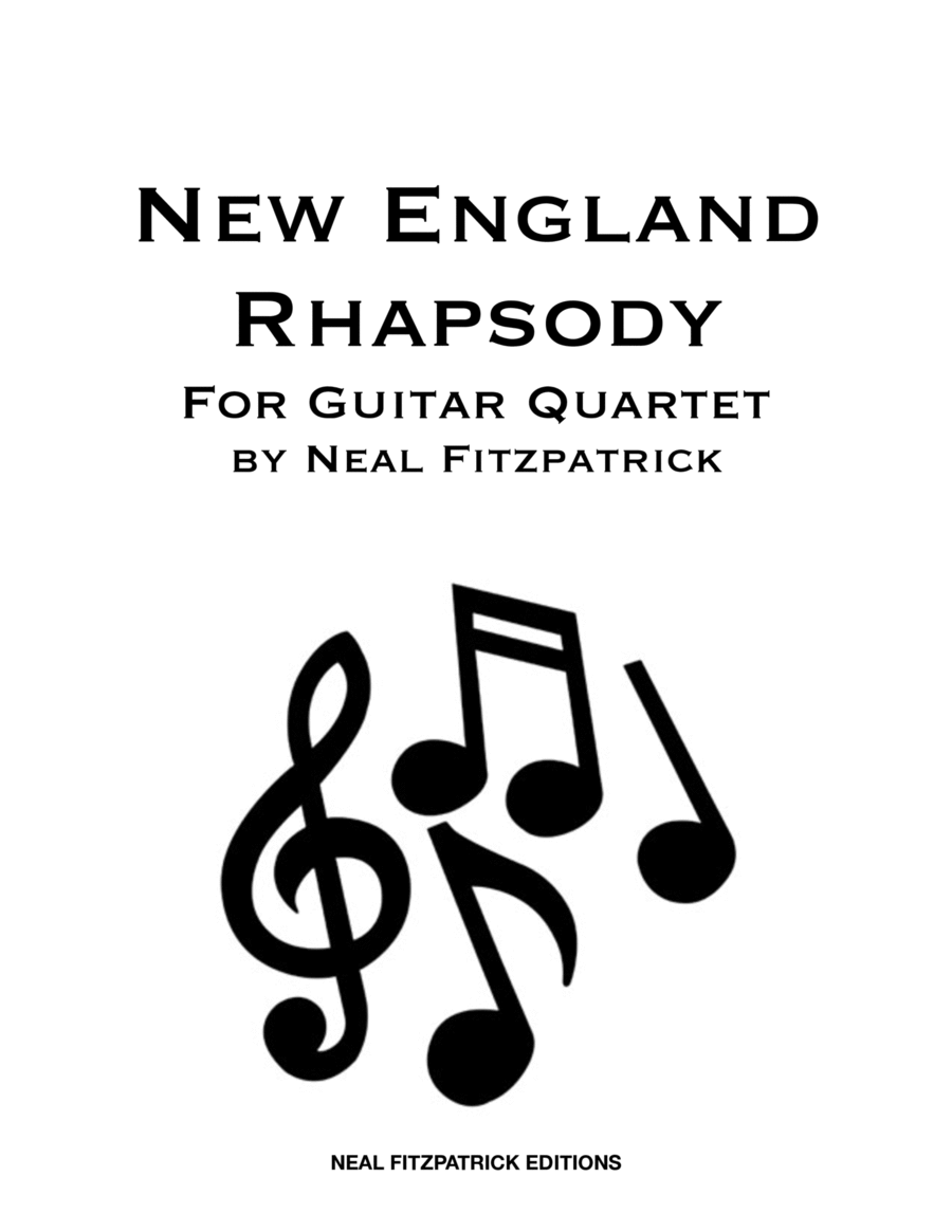 New England Rhapsody for Guitar Quartet Guitar Ensemble scores gallery preview page 1
