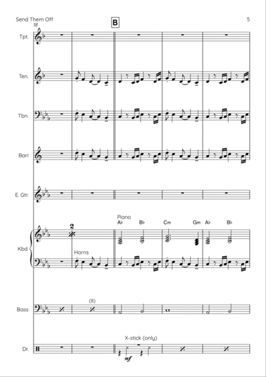 Send Them Off Tenor Saxophone scores gallery preview page 5