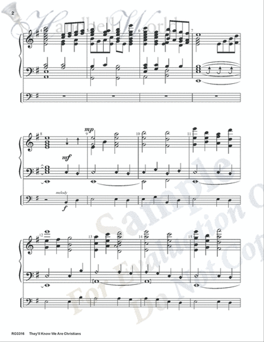 They'll Know We Are Christians 5-Octaves scores gallery preview page 2