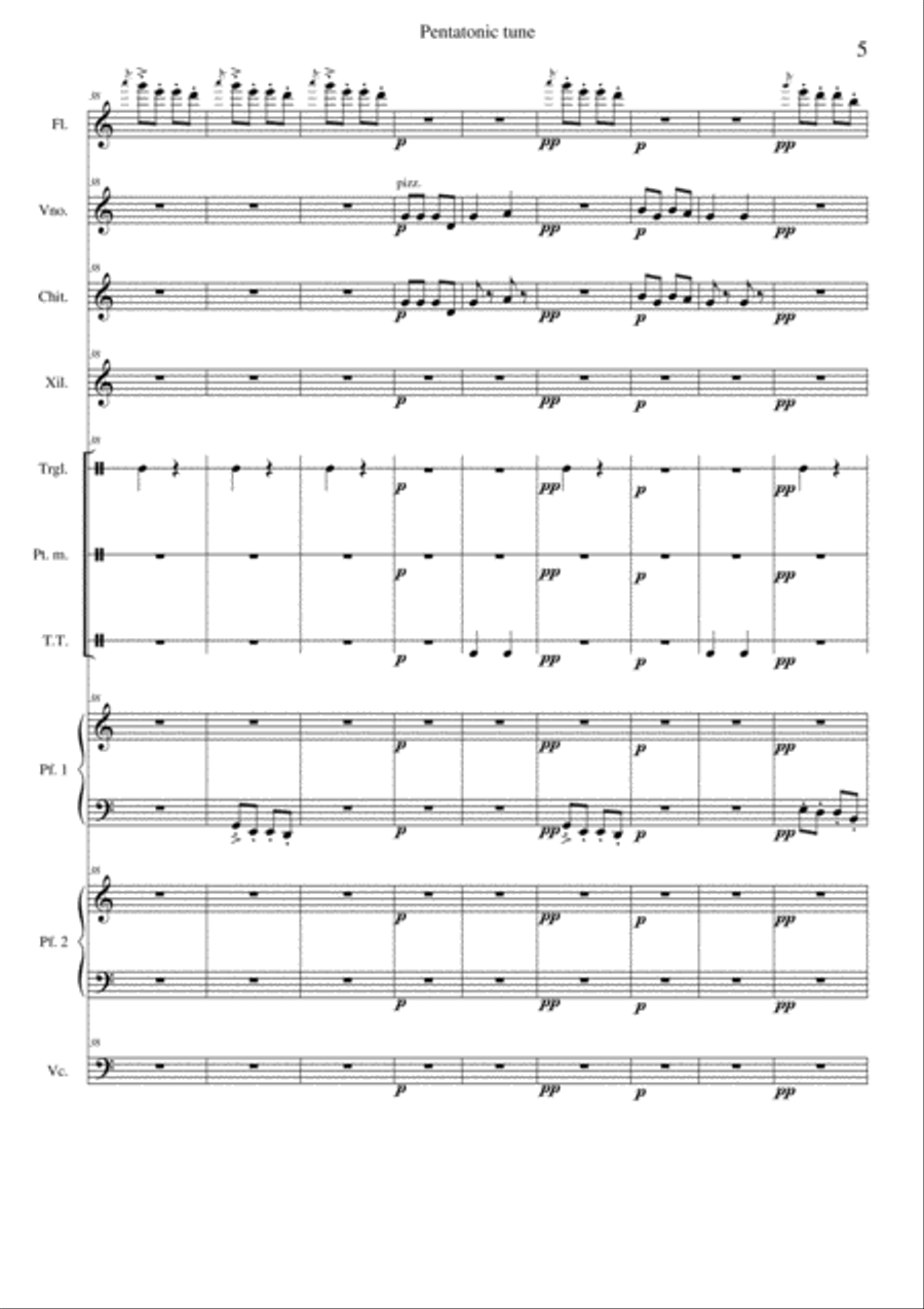 Pentatonic Tune Pentatonic Tune Large Ensemble scores gallery preview page 5