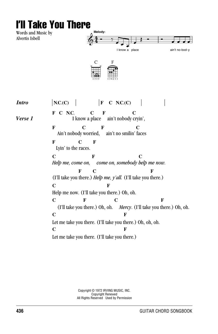 I'll Take You There Acoustic Guitar scores gallery preview page 1