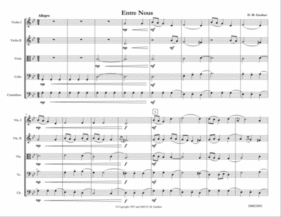 Entre Nous for Strings String Orchestra scores gallery preview page 3