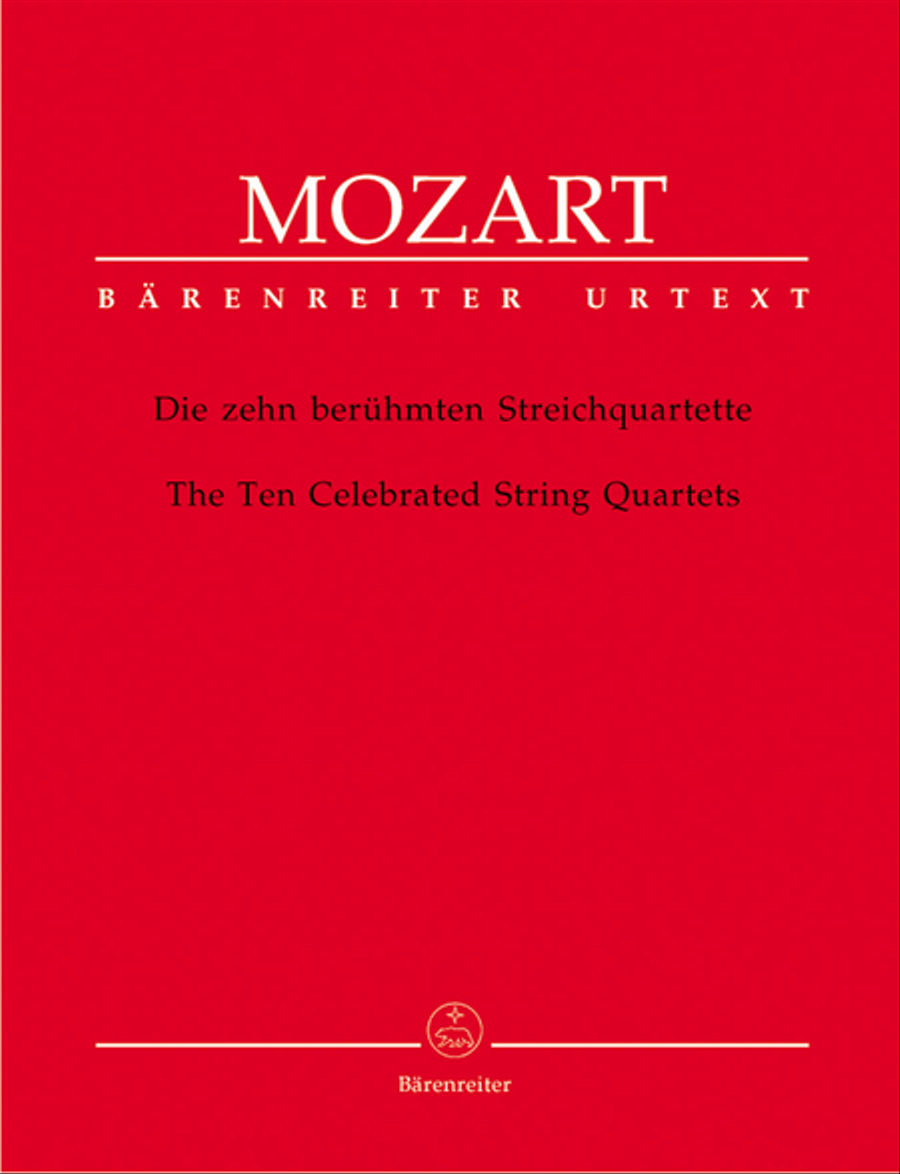 The Ten Celebrated String Quartets K. 387, 421, 458, 428, 464, 465, 499, 575, 589, 590 String Quartet scores gallery preview page 1