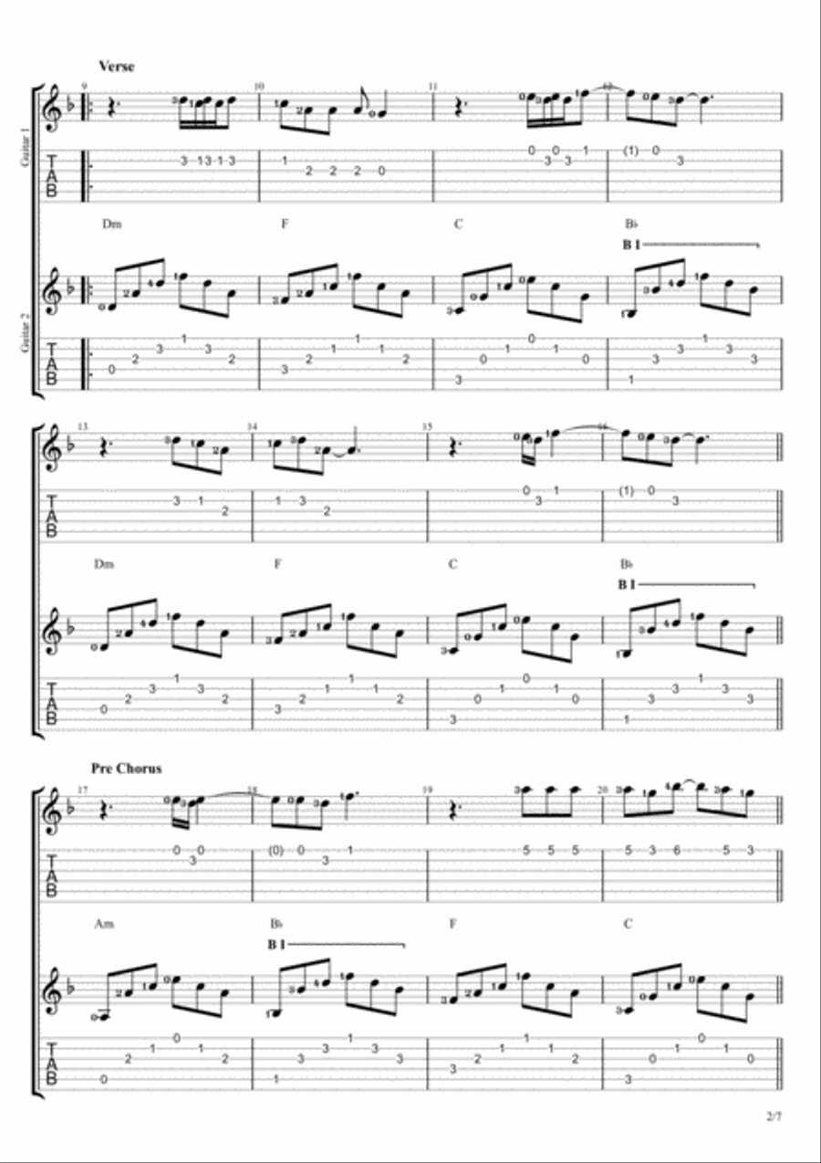 When I Look At You Electric Guitar scores gallery preview page 2