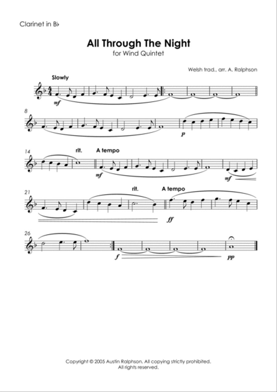 Slow Melody Bundle - wind quintet book / pack Woodwind Quintet scores gallery preview page 6