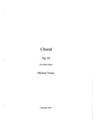 Book cover for Choral, op. 93