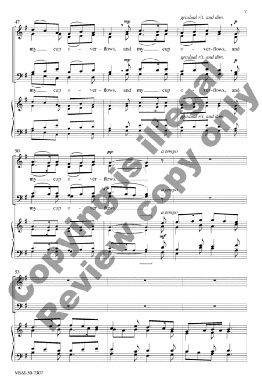 The Lord's My Shepherd, I'll Not Want 4-Part scores gallery preview page 7