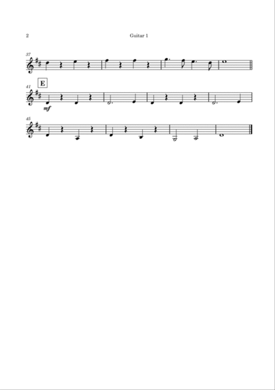 March Of The Wooden Soldiers Guitar Ensemble scores gallery preview page 5