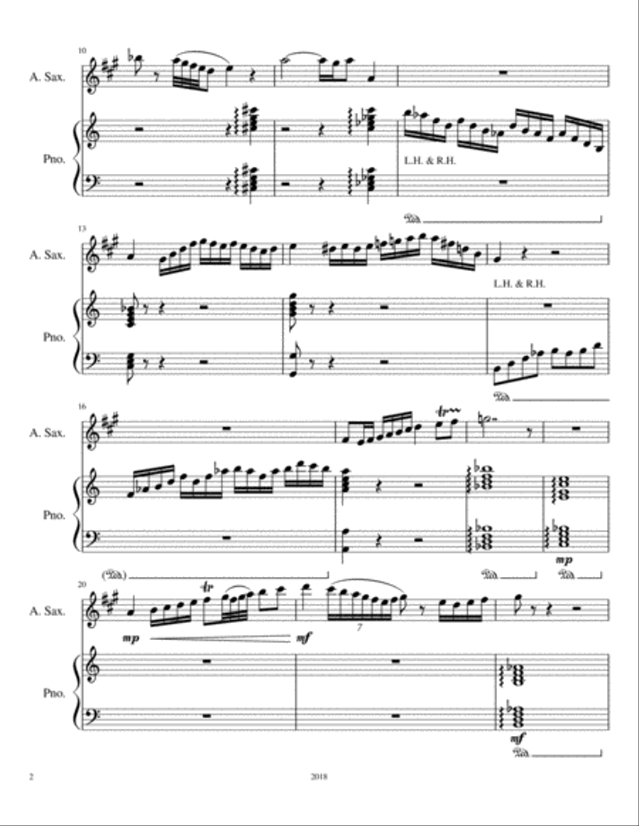 Black Silk Alto Saxophone scores gallery preview page 2