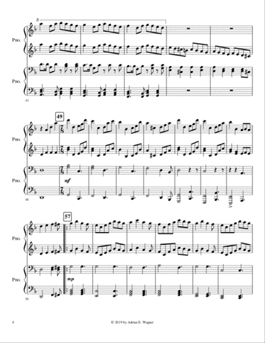 A Night Out in the Spring Piano scores gallery preview page 4
