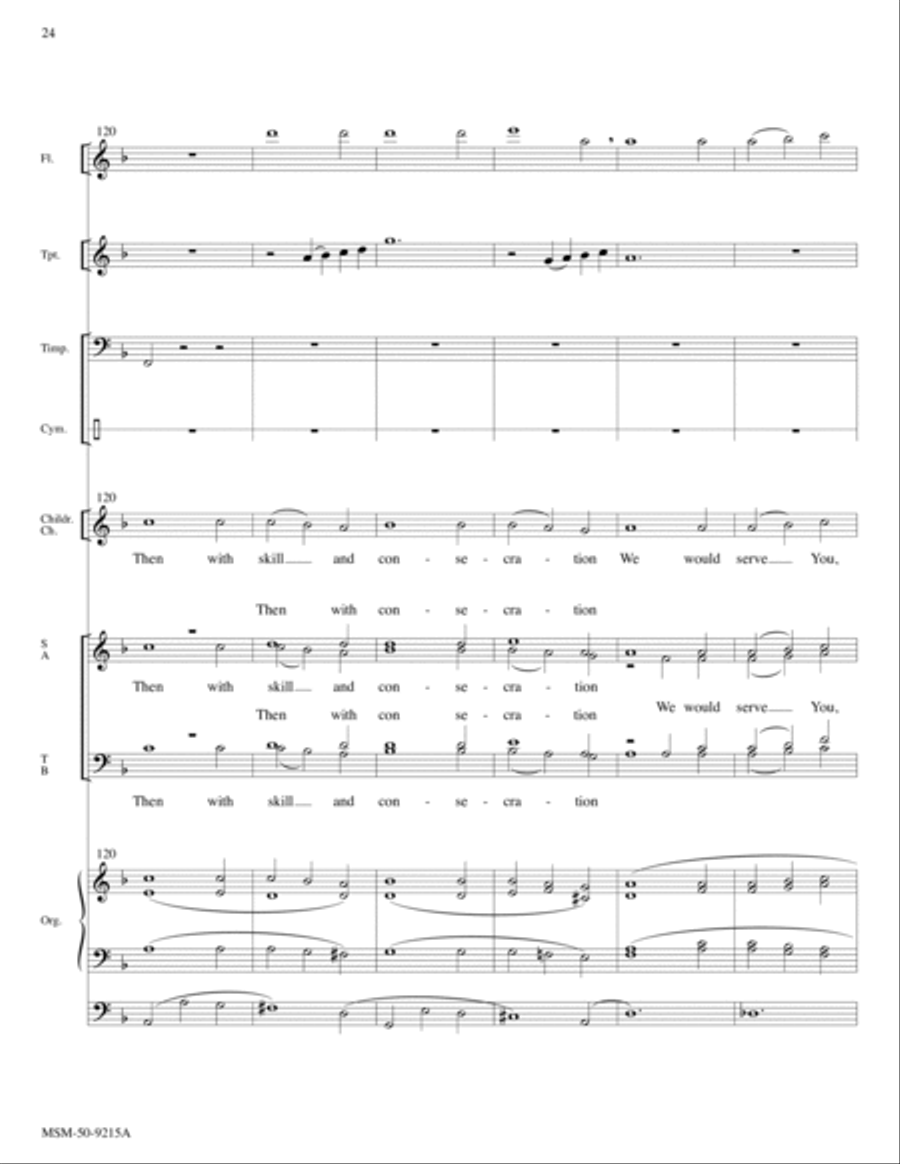 Lord, We Bring Our Gift of Music (Full Score) Choir scores gallery preview page 11