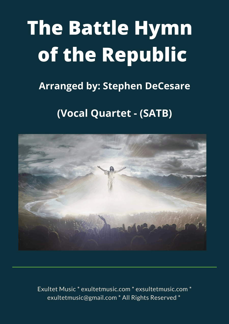 The Battle Hymn of the Republic (Vocal Quartet - (SATB) 4-Part scores gallery preview page 1