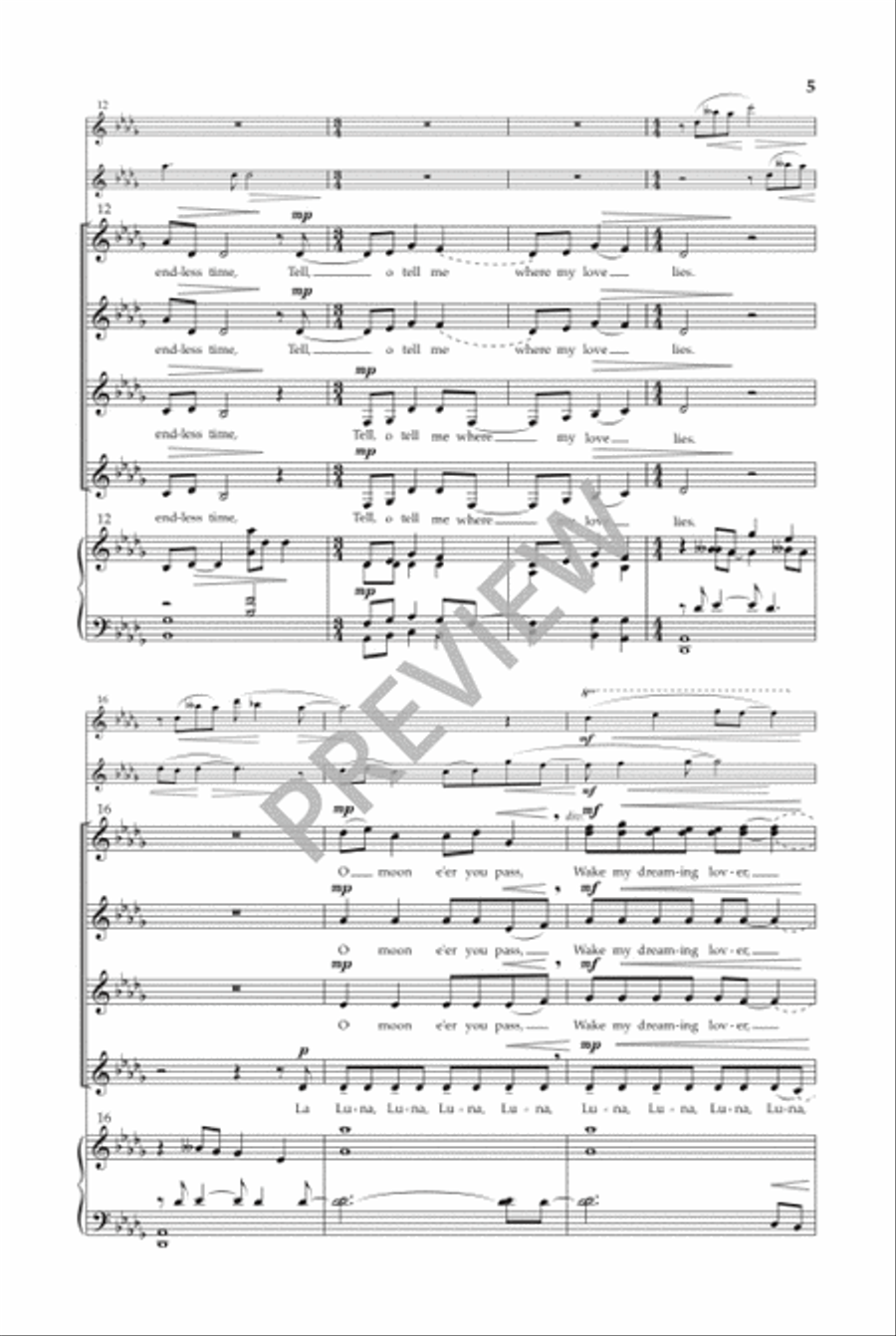 Song to the Moon (SSAA) Song to the Moon (SSAA) SSAA scores gallery preview page 6