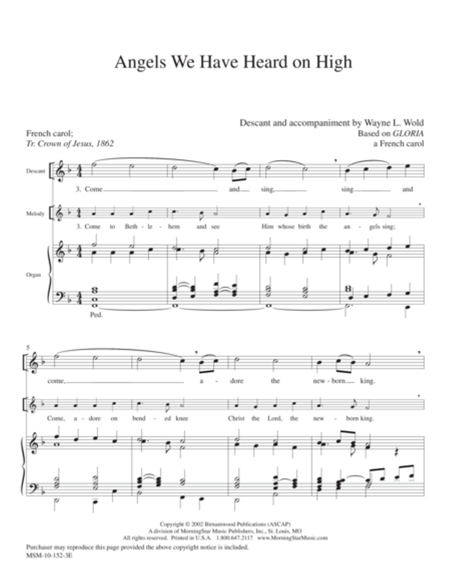 Angels We Have Heard on High Choir scores gallery preview page 1