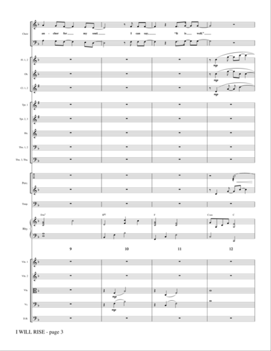I Will Rise - Full Score Choir scores gallery preview page 3
