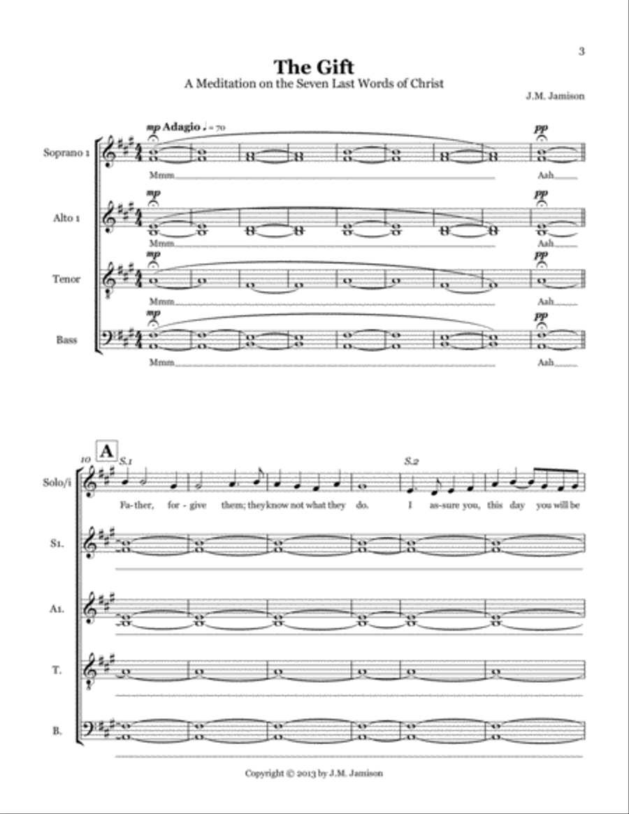 The Gift (A Meditation on the Seven Last Words) Divisi scores gallery preview page 3