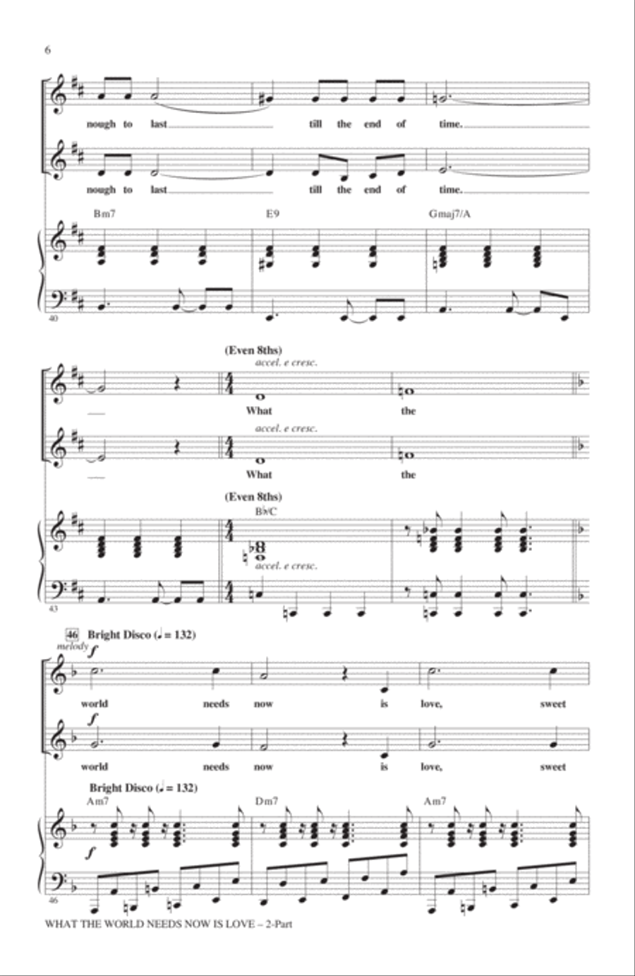 What The World Needs Now Is Love (arr. Roger Emerson) 2-Part scores gallery preview page 5