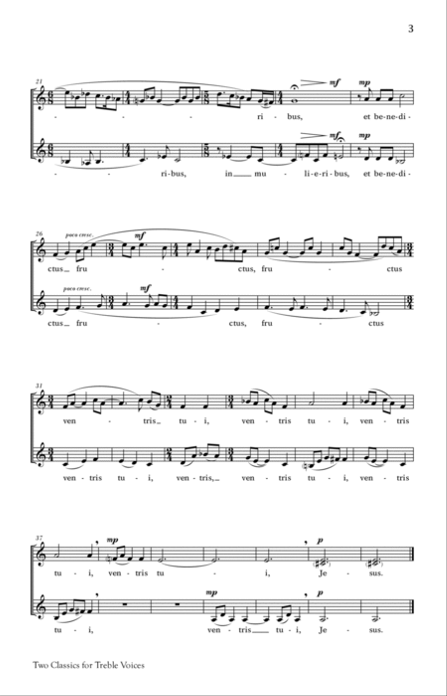 Two Classics For Treble Voices 2-Part scores gallery preview page 2