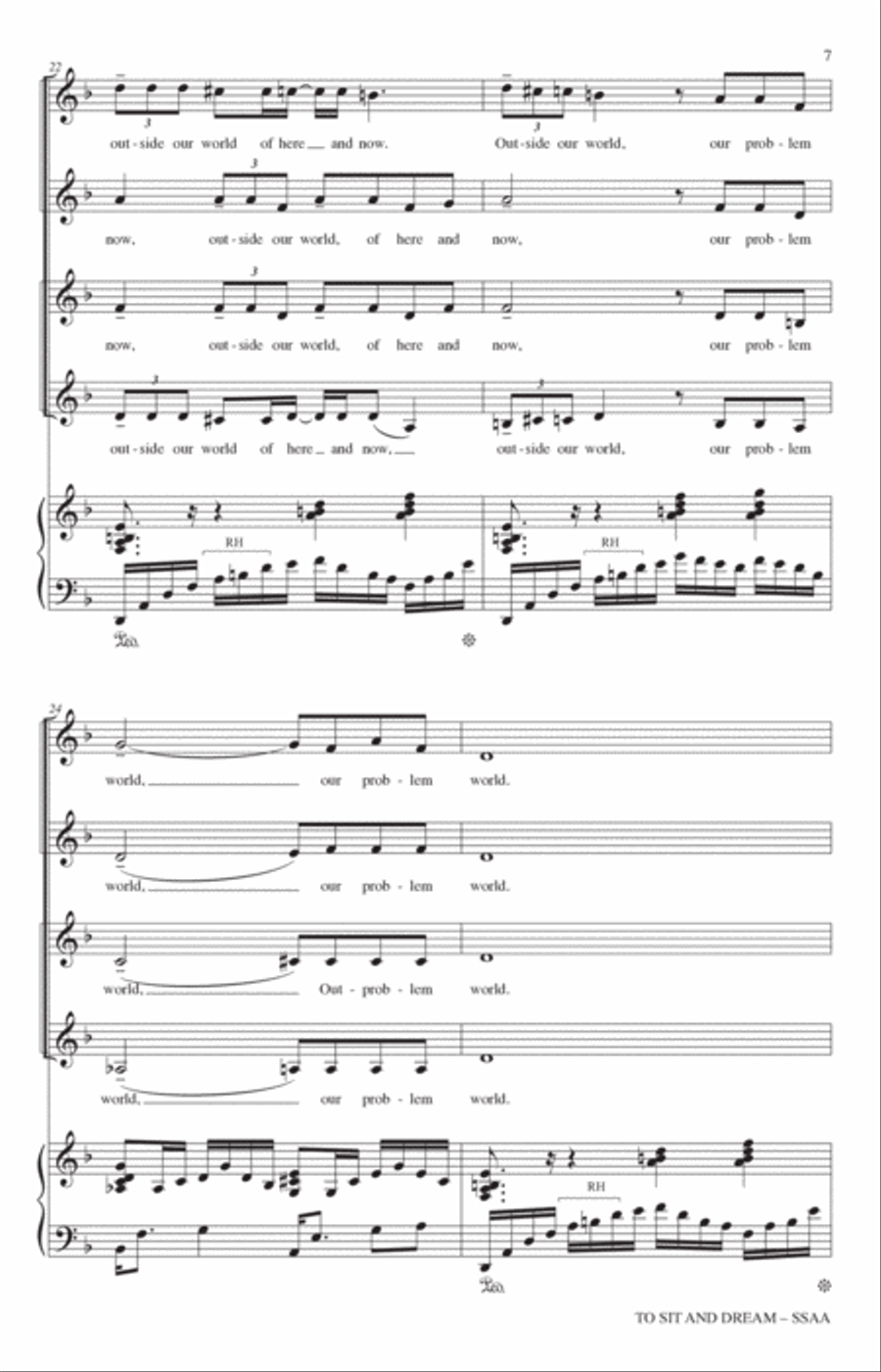 To Sit And Dream To Sit And Dream SSA scores gallery preview page 5