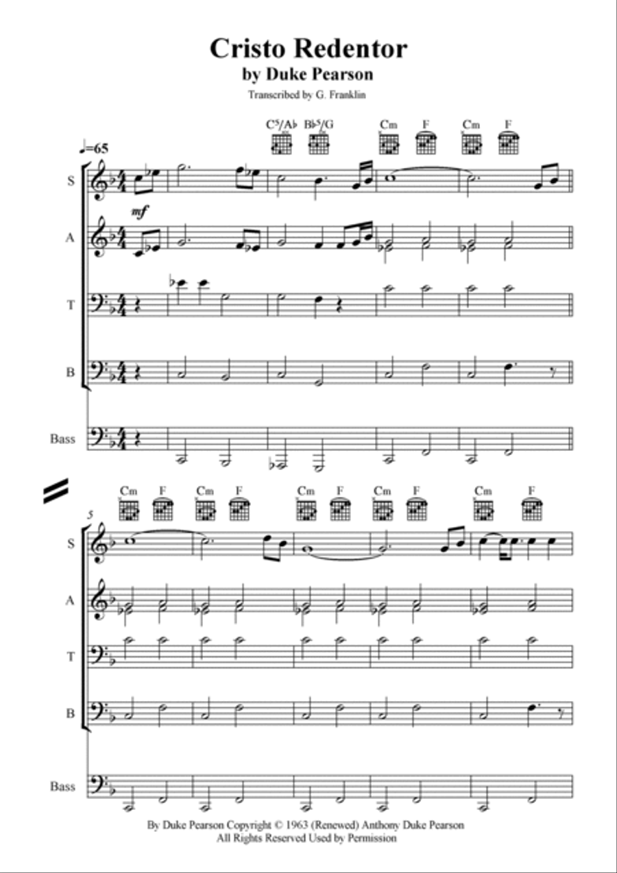 Cristo Redentor 4-Part scores gallery preview page 2
