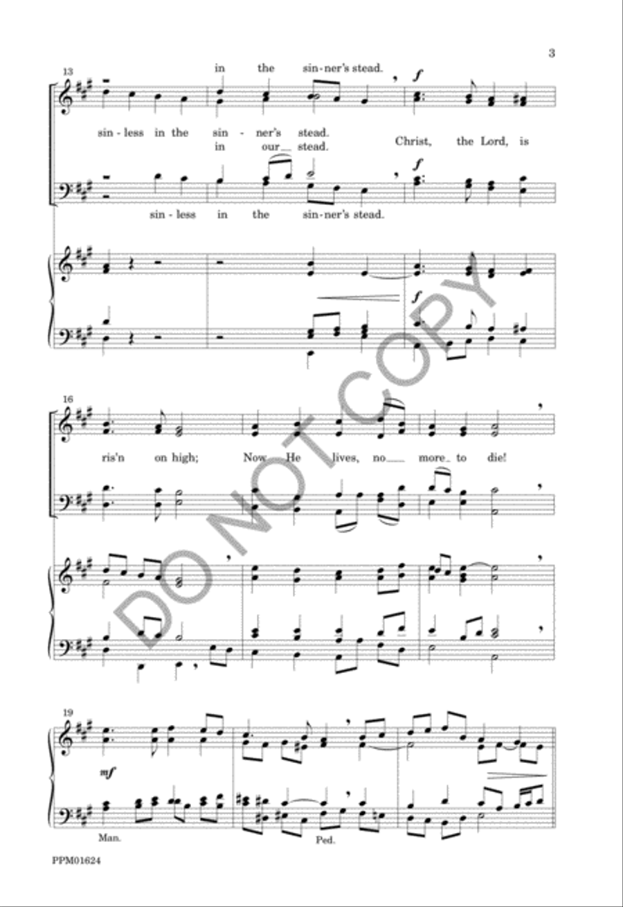 Christ, the Lord, Is Risen Today 4-Part scores gallery preview page 6