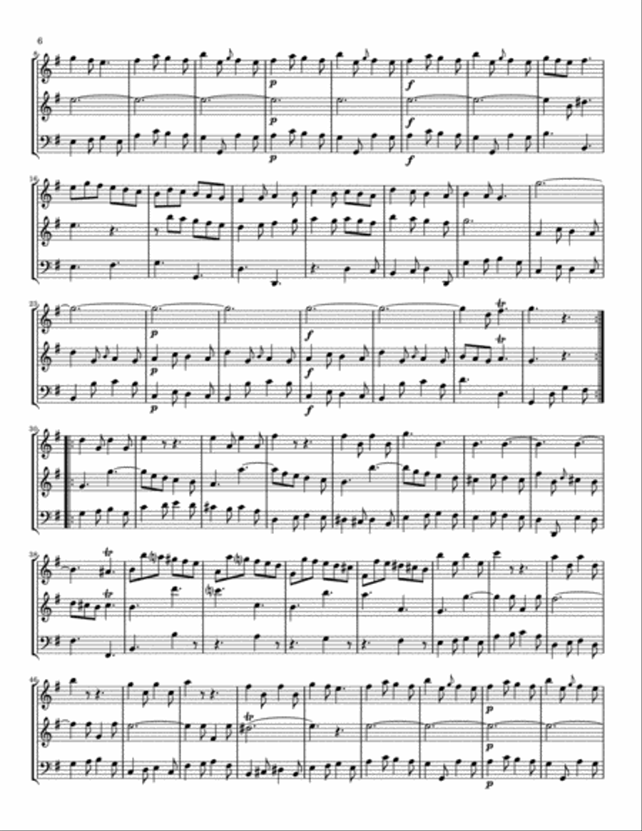 Stolzel Trio Sonata in E Minor Am. B. 411a(9) Small Ensemble scores gallery preview page 6
