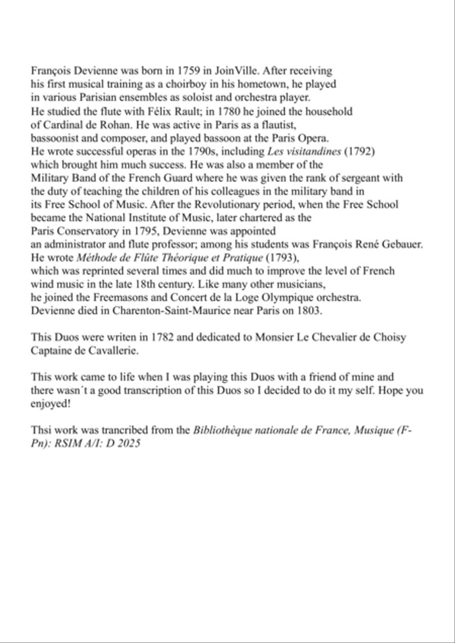Six Duos Concertantes for Flute and Viola - Tutti Flute scores gallery preview page 2