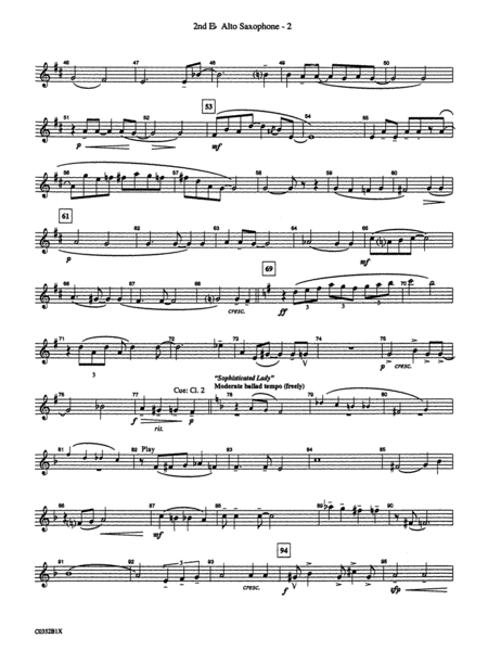 Duke Ellington! (Medley for Concert Band): 2nd E-flat Alto Saxophone