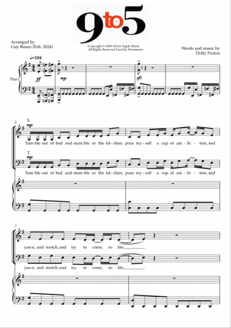 Nine To Five 3-Part scores gallery preview page 3