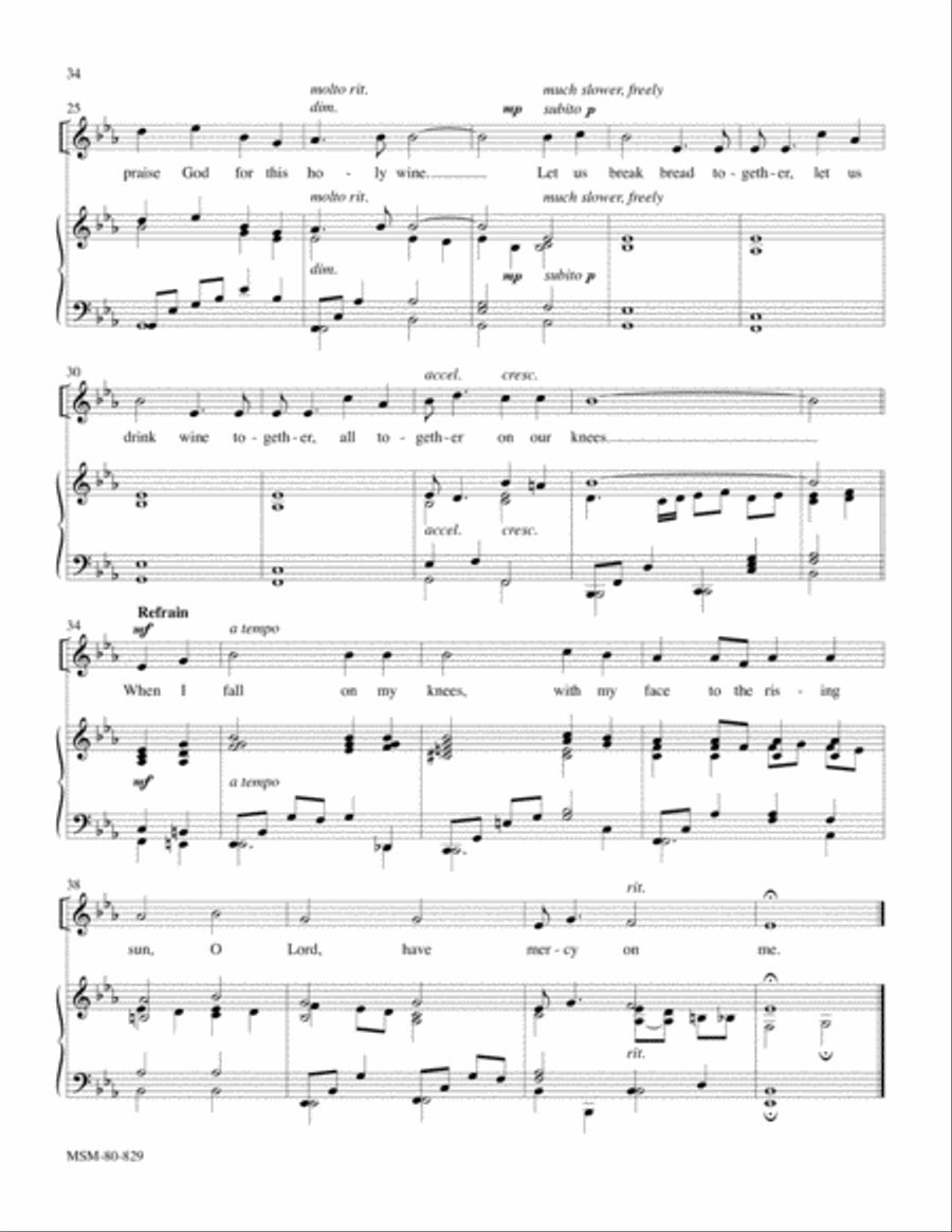 Let Us Break Bread Together 4-Part scores gallery preview page 3