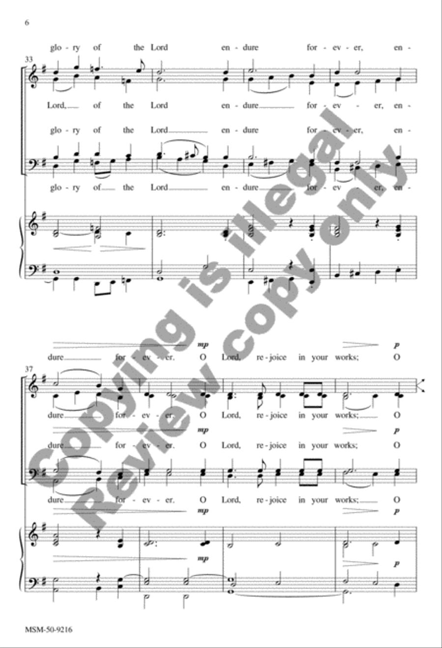 O Lord, How Manifold Are Your Works 4-Part scores gallery preview page 17