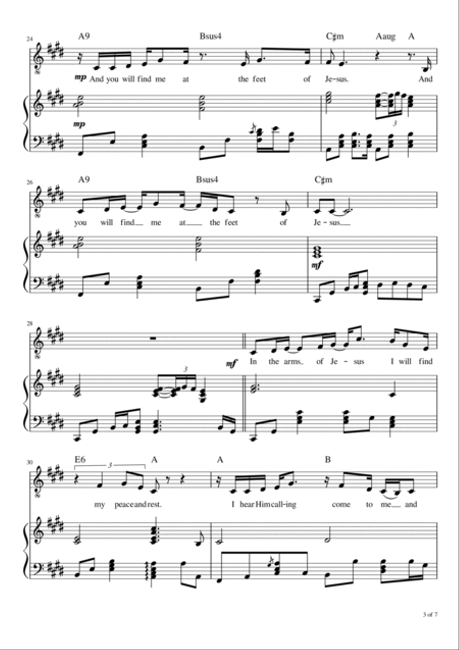 Feet Of Jesus Voice scores gallery preview page 4