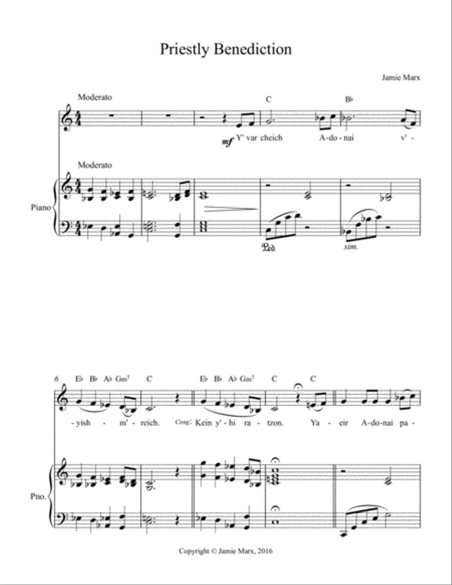 Priestly Benediction [for Low Voice] Low Voice scores gallery preview page 1
