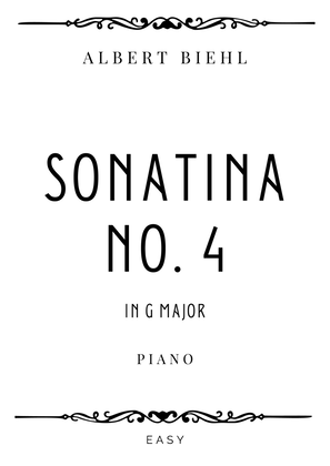 Book cover for Biehl - Sonatina No. 4 Op. 57 in G Major - Easy